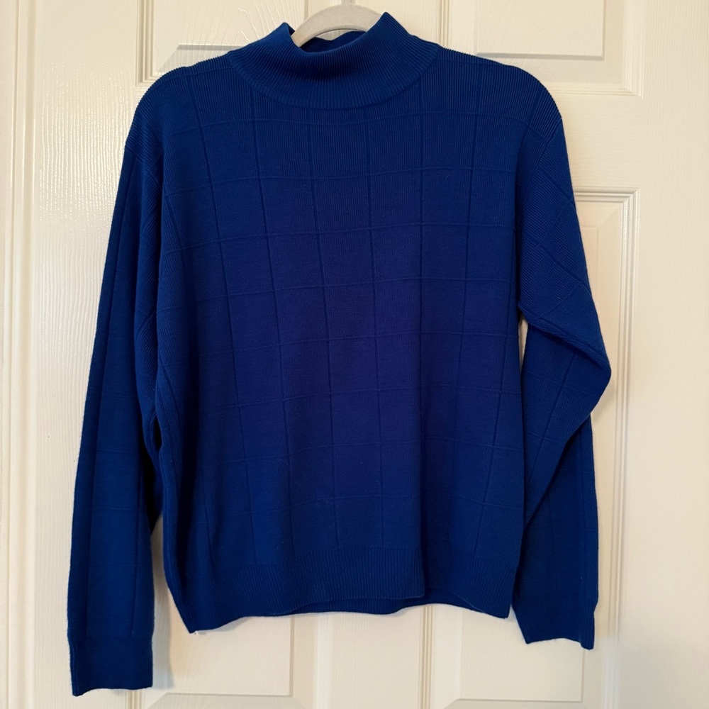 Dressbarn Deep Blue Knit Sweater cozy layer fall winter